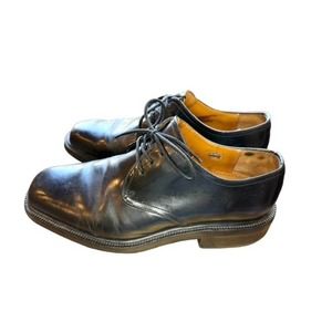 Cole Haan Mens Leather Plain Toe Derby Dress Shoes Black Size 9